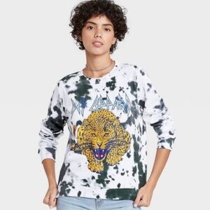 Def Leppard Tie Dye Crew Sweater